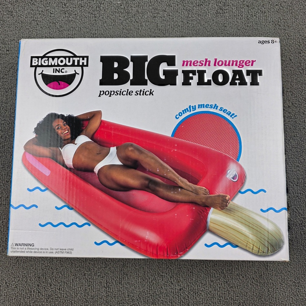 BigMouth Inc Popsicle Stick Mesh‎ Lounger Pool Float Unisex Red Novelty OS